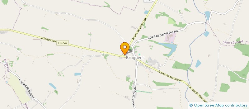 localisation de l'entreprise COMMUNE DE BRUGNENS  BRUGNENS