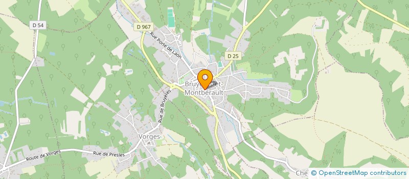 localisation de l'entreprise COMMUNE DE BRUYERES ET MONTBERAULT  BRUYERES-ET-MONTBERAULT