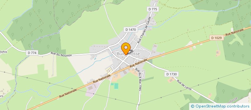 localisation de l'entreprise COMMUNE DE BUIRONFOSSE  BUIRONFOSSE