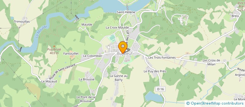 localisation de l'entreprise COMMUNE DE BUJALEUF à BUJALEUF