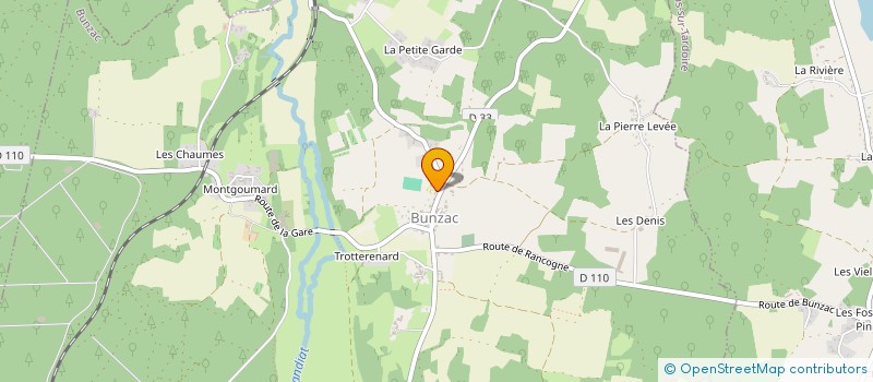 localisation de l'entreprise COMMUNE DE BUNZAC  BUNZAC
