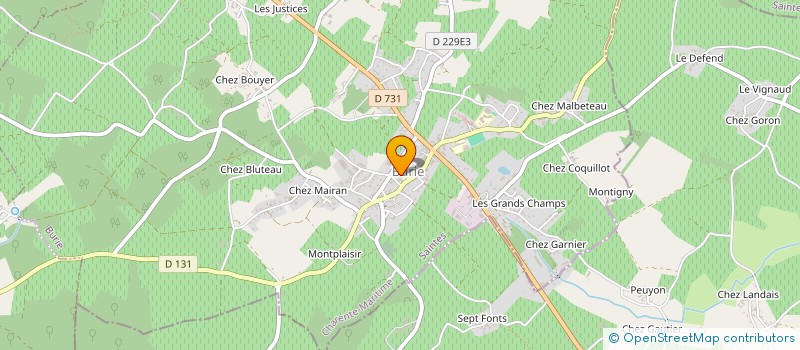 localisation de l'entreprise COMMUNE DE BURIE  BURIE
