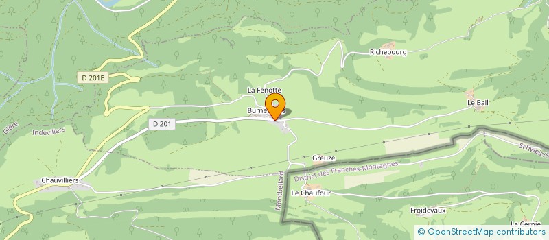 localisation de l'entreprise COMMUNE DE BURNEVILLERS  BURNEVILLERS