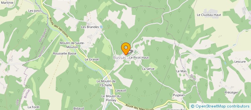 localisation de l'entreprise COMMUNE DE BUSSAC  BUSSAC