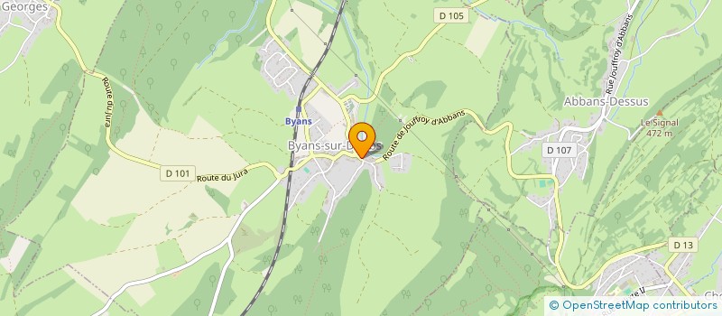 localisation de l'entreprise COMMUNE DE BYANS SUR LE DOUBS  BYANS-SUR-DOUBS