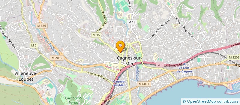 localisation de l'entreprise COMMUNE DE CAGNES SUR MER  CAGNES SUR MER