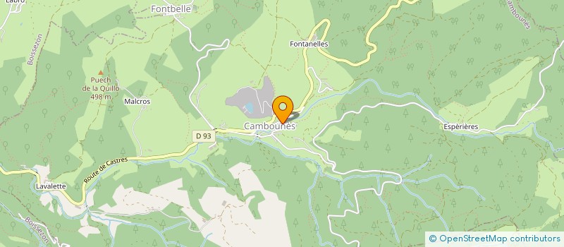 localisation de l'entreprise COMMUNE DE CAMBOUNES  CAMBOUNES