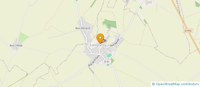 localisation de l'entreprise COMMUNE DE CAMPREMY  CAMPREMY
