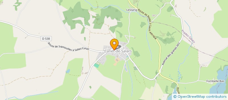 localisation de l'entreprise COMMUNE DE CANET DE SALARS  CANET-DE-SALARS