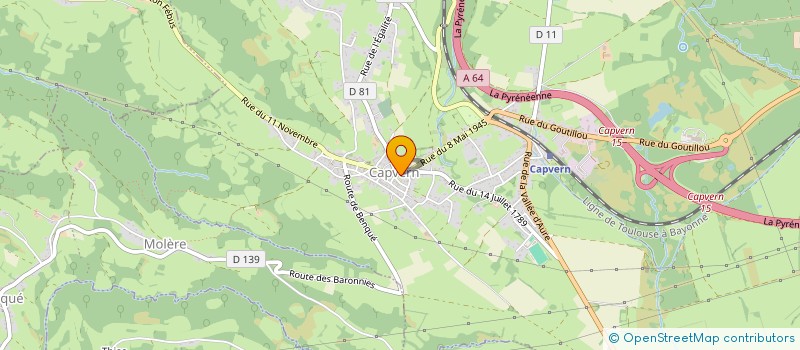 localisation de l'entreprise COMMUNE DE CAPVERN à CAPVERN