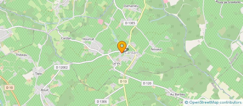 localisation de l'entreprise COMMUNE DE CARDAN  CARDAN