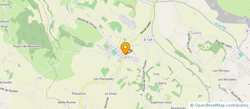 localisation de l'entreprise COMMUNE DE CARLUS  CARLUS