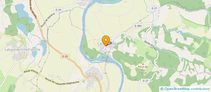 localisation de l'entreprise COMMUNE DE CASTAGNEDE  CASTAGNEDE