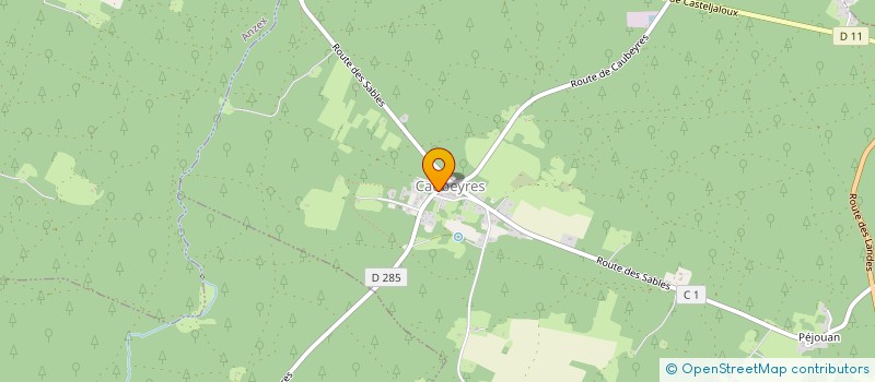 localisation de l'entreprise COMMUNE DE CAUBEYRES  CAUBEYRES