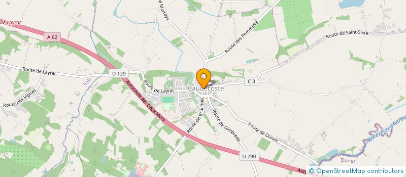 localisation de l'entreprise COMMUNE DE CAUDECOSTE  CAUDECOSTE