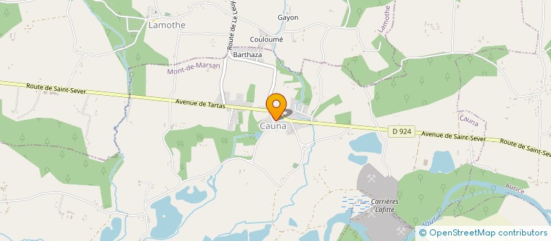 localisation de l'entreprise COMMUNE DE CAUNA  CAUNA