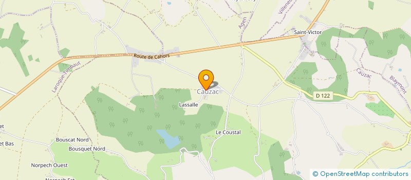 localisation de l'entreprise COMMUNE DE CAUZAC  CAUZAC
