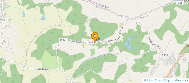 localisation de l'entreprise COMMUNE DE CAZALIS  CAZALIS