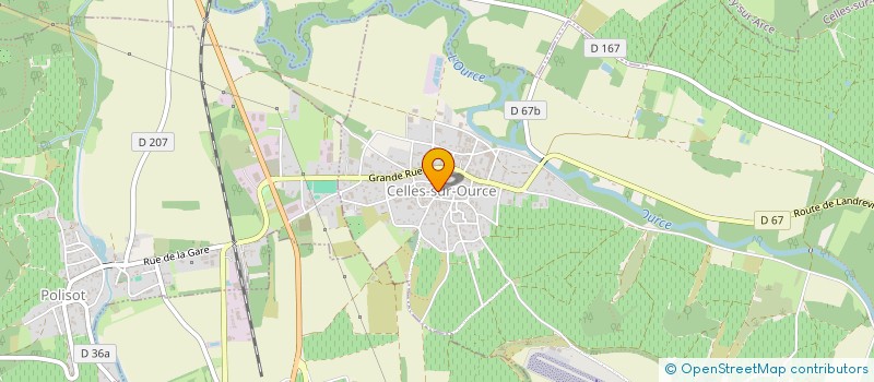 localisation de l'entreprise COMMUNE DE CELLES SUR OURCE  CELLES-SUR-OURCE