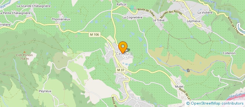 localisation de l'entreprise COMMUNE DE CELLIEU  CELLIEU