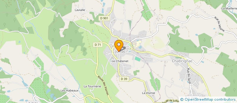 localisation de l'entreprise COMMUNE DE CHABRIGNAC  CHABRIGNAC