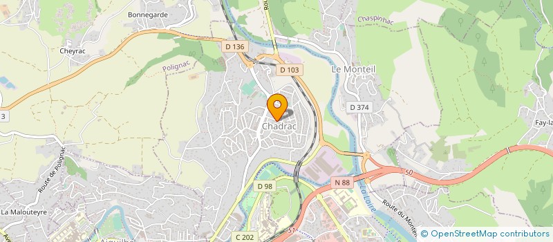 localisation de l'entreprise COMMUNE DE CHADRAC  CHADRAC
