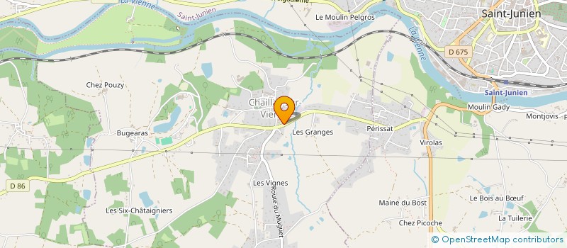 localisation de l'entreprise COMMUNE DE CHAILLAC SUR VIENNE  CHAILLAC-SUR-VIENNE