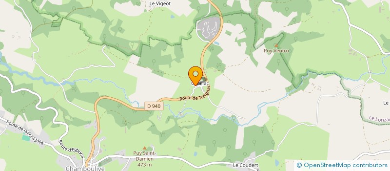 localisation de l'entreprise COMMUNE DE CHAMBOULIVE  CHAMBOULIVE