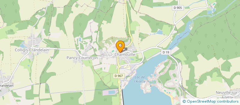 localisation de l'entreprise COMMUNE DE CHAMOUILLE  CHAMOUILLE