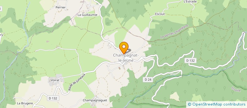 localisation de l'entreprise COMMUNE DE CHAMPAGNAT LE JEUNE  CHAMPAGNAT-LE-JEUNE