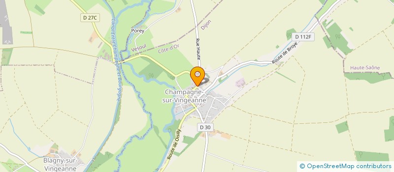 localisation de l'entreprise COMMUNE DE CHAMPAGNE SUR VINGEANNE  CHAMPAGNE-SUR-VINGEANNE