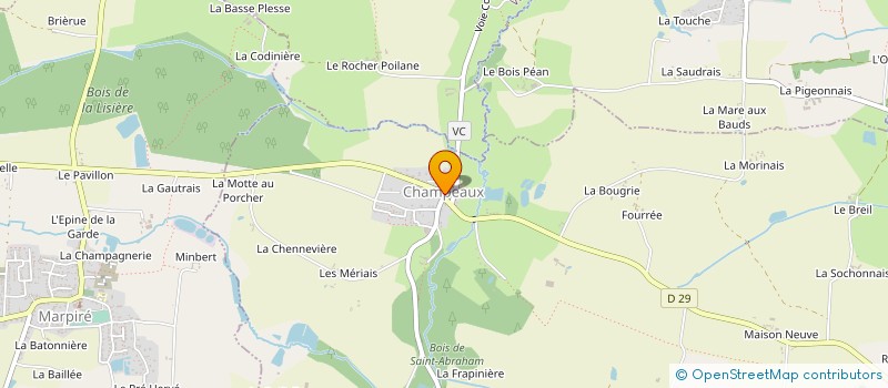 localisation de l'entreprise COMMUNE DE CHAMPEAUX  CHAMPEAUX