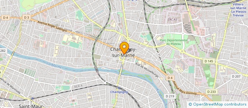 localisation de l'entreprise COMMUNE DE CHAMPIGNY SUR MARNE à CHAMPIGNY-SUR-MARNE