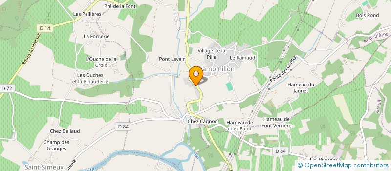 localisation de l'entreprise COMMUNE DE CHAMPMILLON à CHAMPMILLON