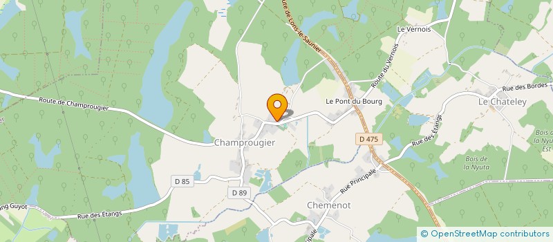 localisation de l'entreprise COMMUNE DE CHAMPROUGIER  CHAMPROUGIER