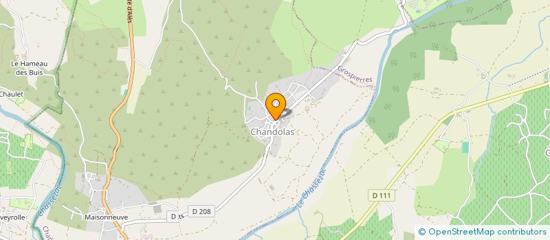 localisation de l'entreprise COMMUNE DE CHANDOLAS  CHANDOLAS