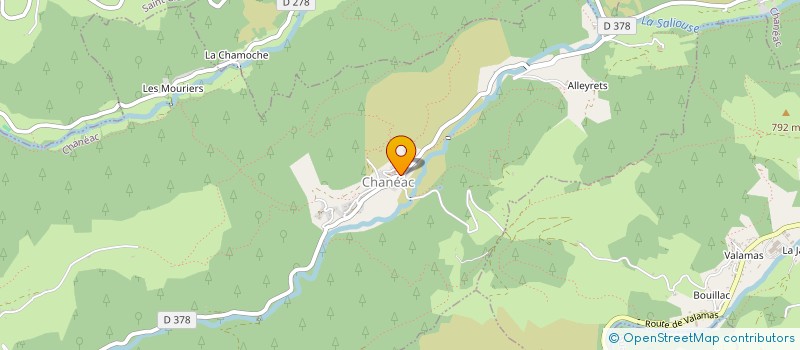 localisation de l'entreprise COMMUNE DE CHANEAC  CHANEAC