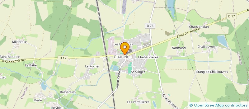 localisation de l'entreprise COMMUNE DE CHANEINS  CHANEINS