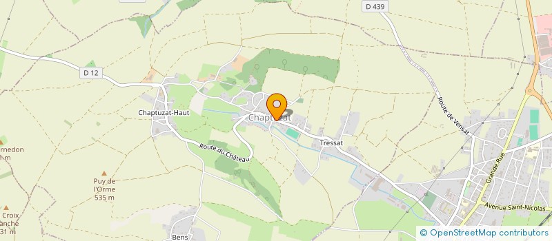 localisation de l'entreprise COMMUNE DE CHAPTUZAT  CHAPTUZAT