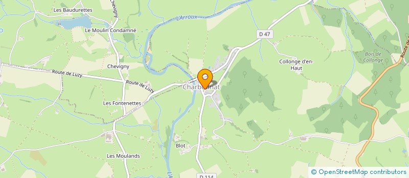 localisation de l'entreprise COMMUNE DE CHARBONNAT  CHARBONNAT