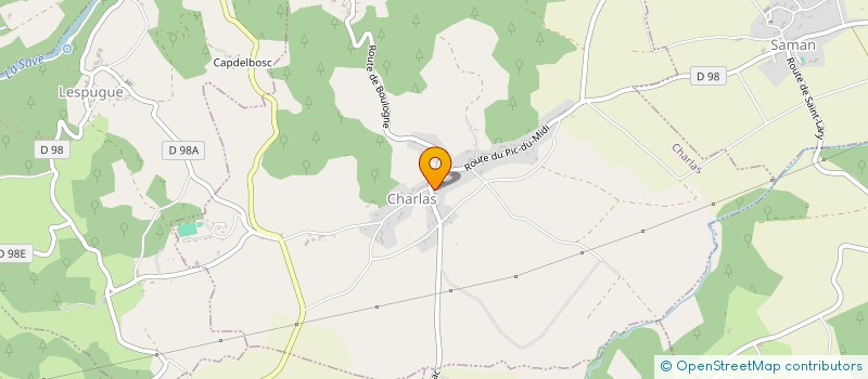 localisation de l'entreprise COMMUNE DE CHARLAS  CHARLAS