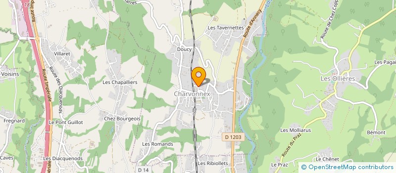 localisation de l'entreprise COMMUNE DE CHARVONNEX  CHARVONNEX