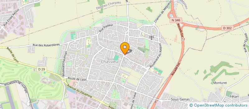 localisation de l'entreprise COMMUNE DE CHASSIEU  CHASSIEU