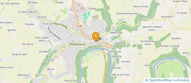 localisation de l'entreprise COMMUNE DE CHATEAUNEUF DU FAOU à CHATEAUNEUF-DU-FAOU