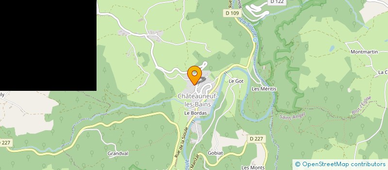 localisation de l'entreprise COMMUNE DE CHATEAUNEUF LES BAINS  CHATEAUNEUF-LES-BAINS