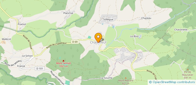 localisation de l'entreprise COMMUNE DE CHATELNEUF  CHATELNEUF