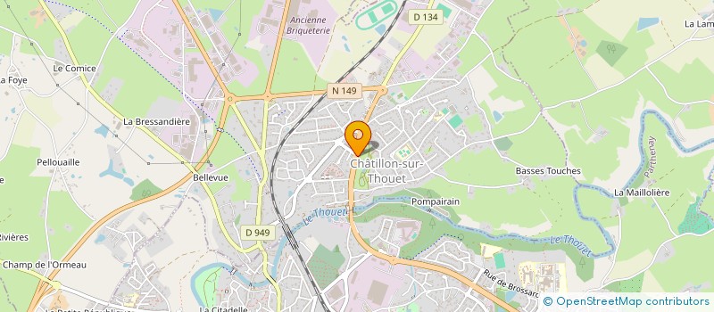 localisation de l'entreprise COMMUNE DE CHATILLON SUR THOUET  CHATILLON-SUR-THOUET