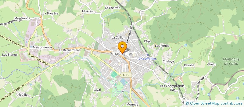 localisation de l'entreprise COMMUNE DE CHAUFFAILLES  CHAUFFAILLES