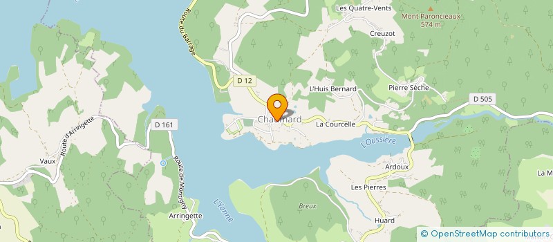 localisation de l'entreprise COMMUNE DE CHAUMARD  CHAUMARD