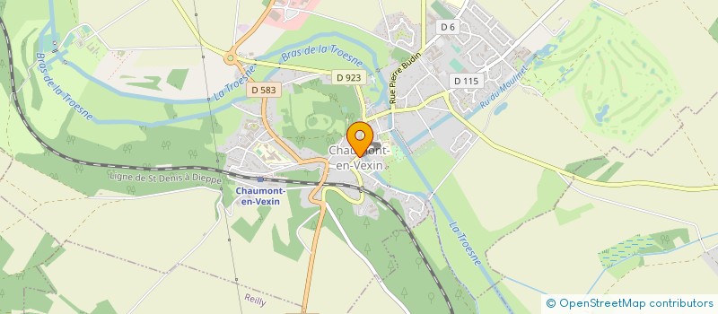 localisation de l'entreprise COMMUNE DE CHAUMONT EN VEXIN  CHAUMONT-EN-VEXIN